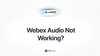 Feta guide on Webex audio not working